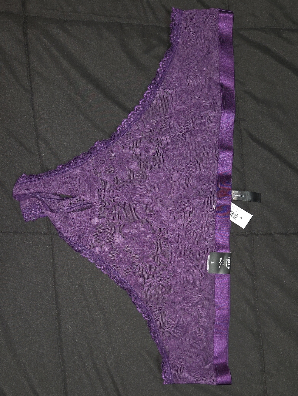 torrid Purple Lace Tong Panty